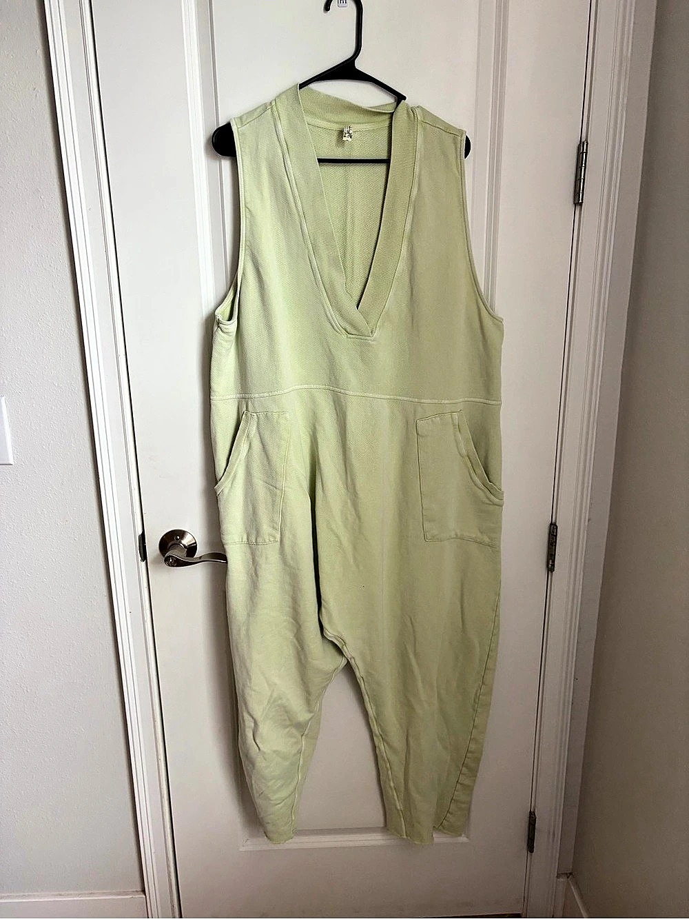 Free People Women's Sage Green Jumpsuit Size Medium